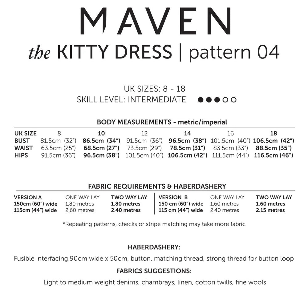 THE KITTY DRESS • Pattern