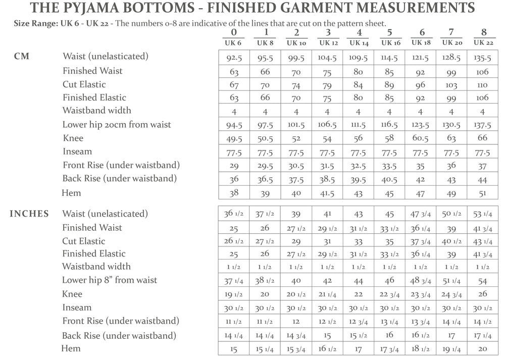 THE PYJAMA BOTTOMS • Pattern