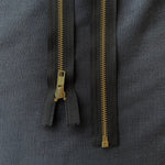 YKK® METAL OPEN END ZIPPER • Black • Brass finish