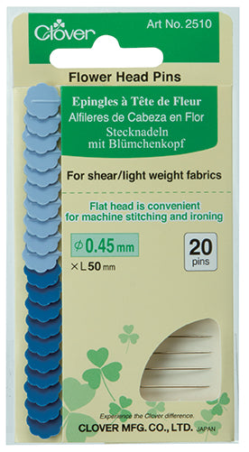 FLOWER HEAD PINS • Shear/Light Weight Fabrics