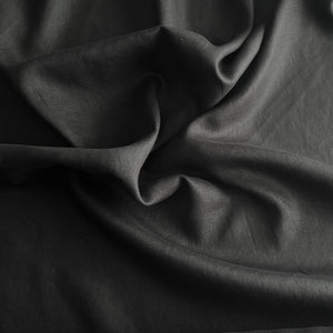LINEN 200gsm • WASHED • Black $36/per metre