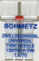 Sewing Machine Needles • Universal • Twin Needle • Size 1.6mm/70