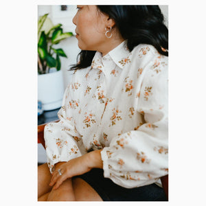 Faith also in a floral long sleeve, size 12 and a gingham short sleeve size 12 (which she made as a tester)