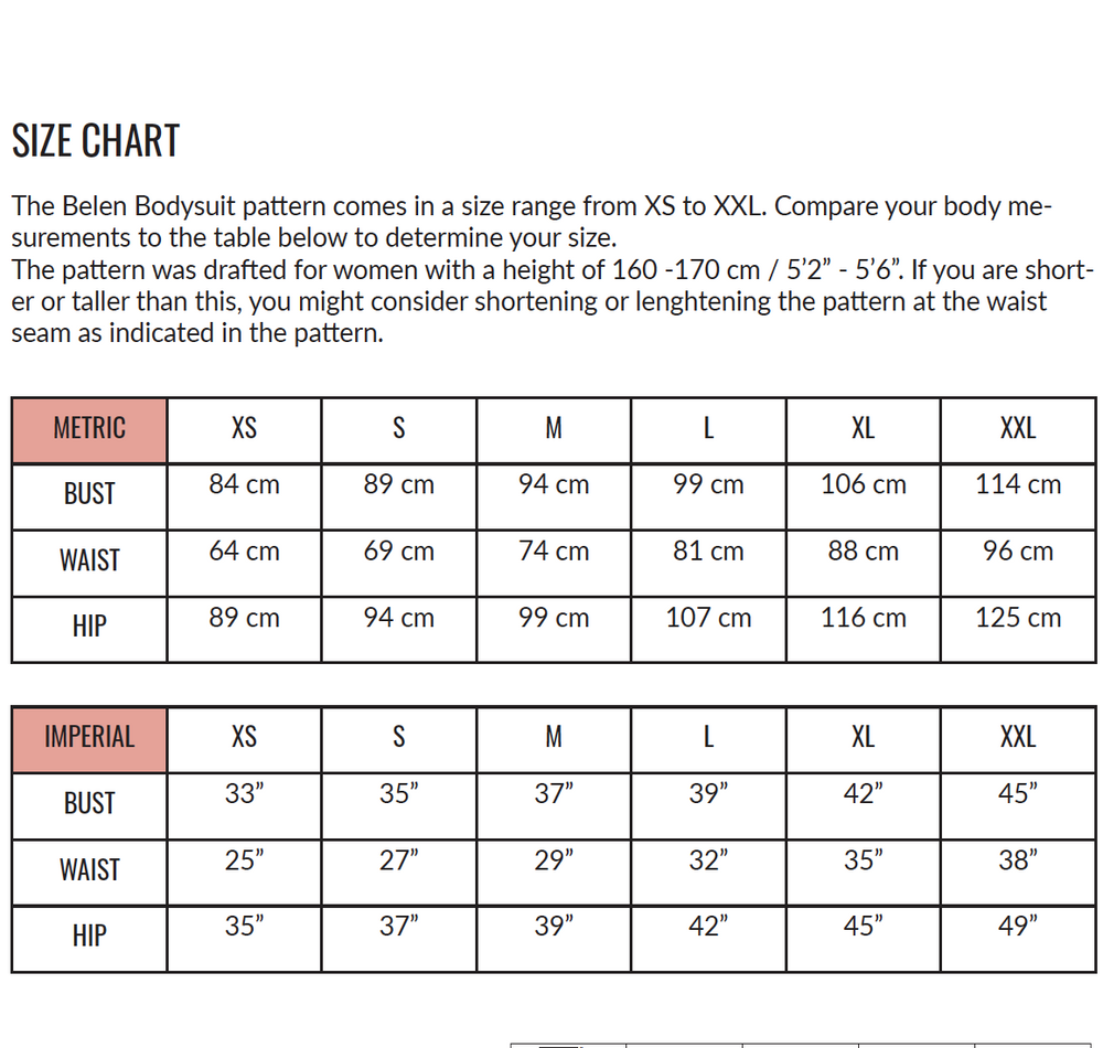 BELEN BODYSUIT • PDF Pattern