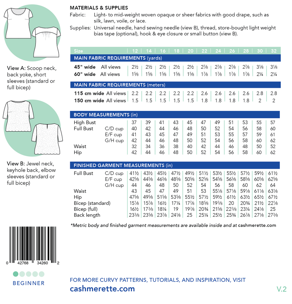 MONTROSE TOP • Pattern