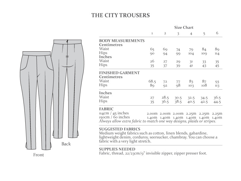 
                
                    Load image into Gallery viewer, THE CITY TROUSERS • Pattern
                
            