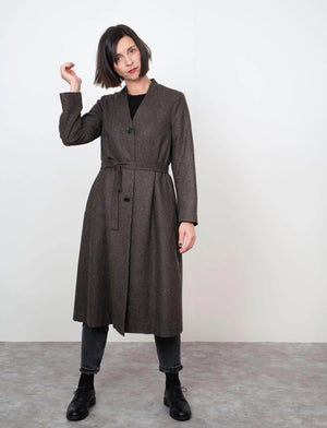 V-NECK COAT • Pattern