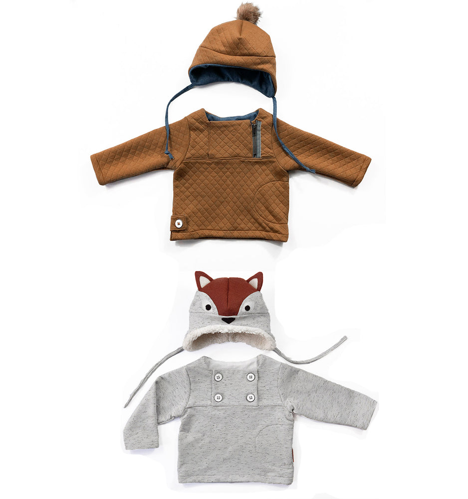 HUGO Sweatshirt & Hat Set - Baby 6M/4Y • Pattern