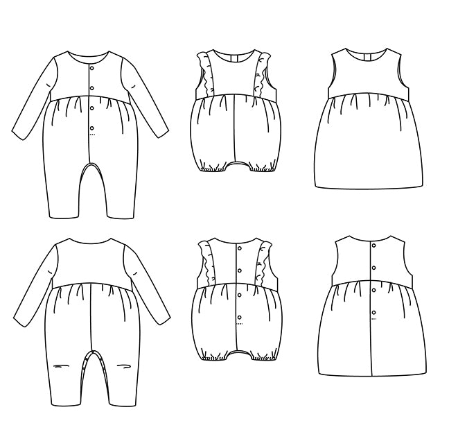 MADRID Jumpsuit/Playsuit/Dress - Baby 6M/4Y • Pattern