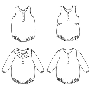 SYDNEY Unisex Romper - Baby 1M/24M • Pattern