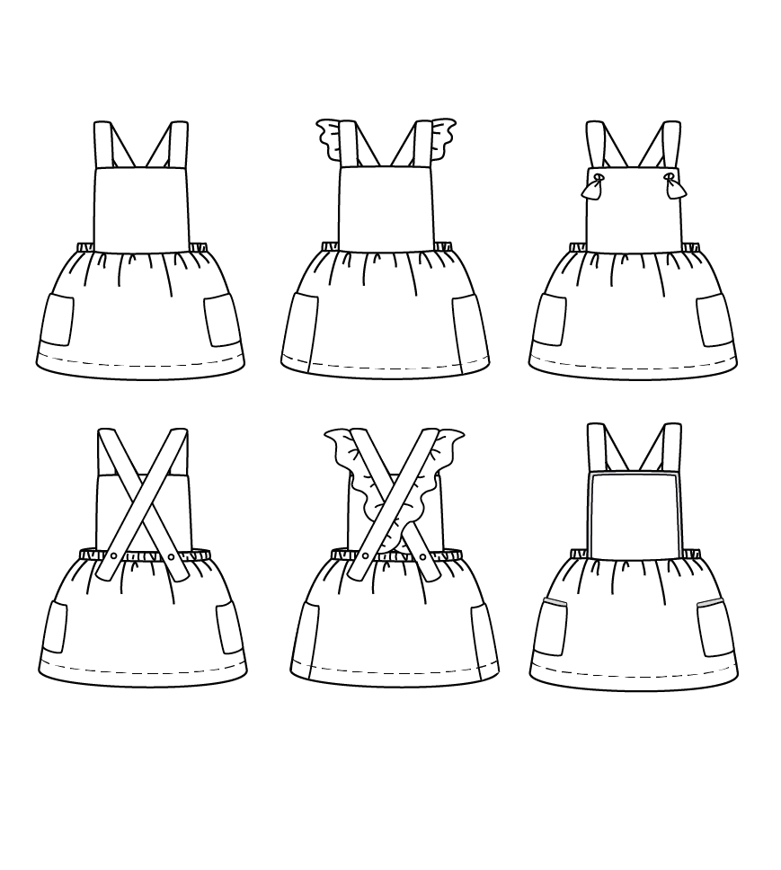 MILANO Apron Dress - Baby 6M/4Y  • Pattern