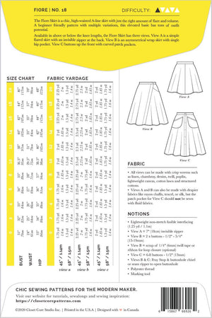 FIORE SKIRT • Pattern