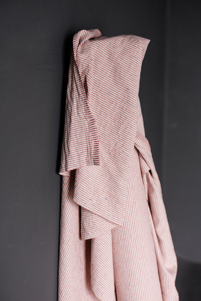 LINEN/COTTON BLEND 180gsm • French Sailor Stripe • Remnant 214cm