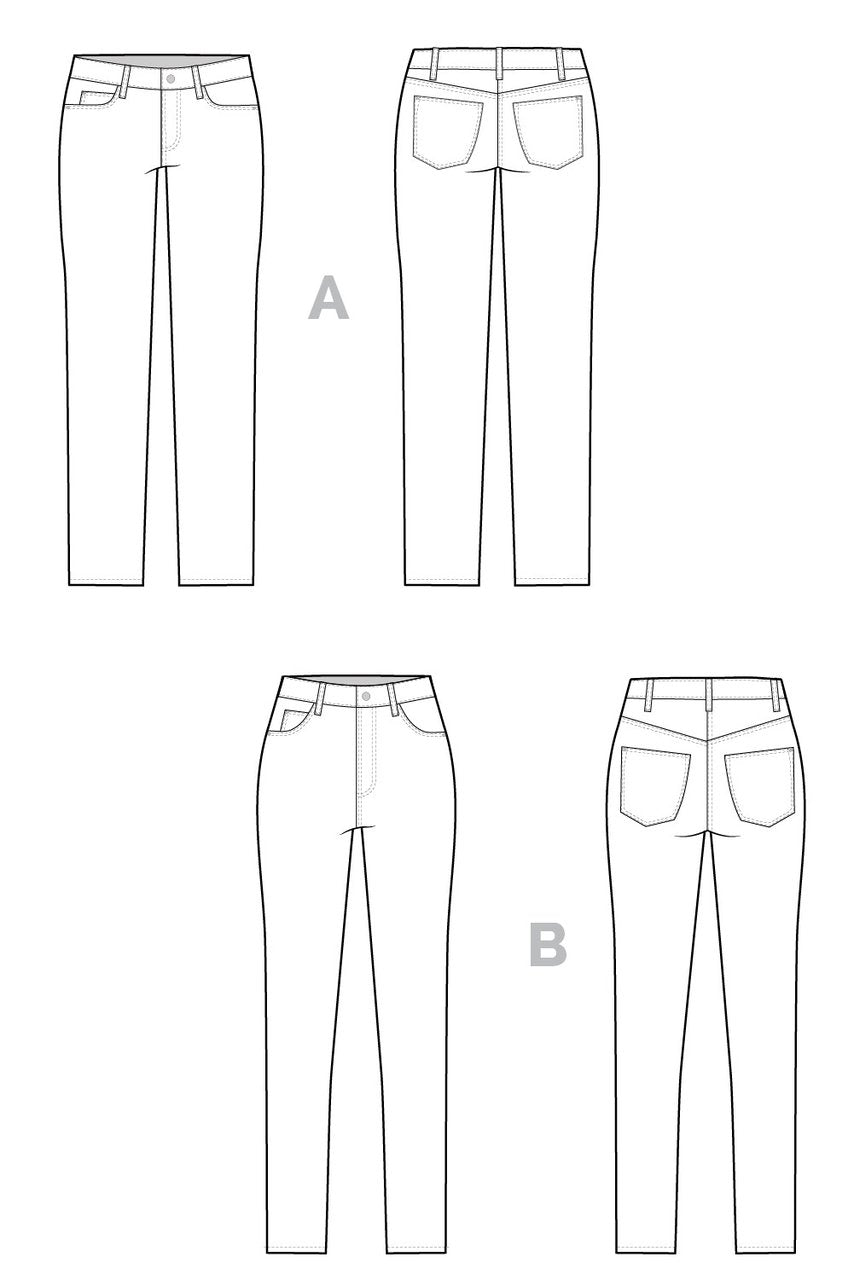 CLOSET CORE PATTERNS • GINGER SKINNY JEANS • PATTERN SCISSORS FROCK ...