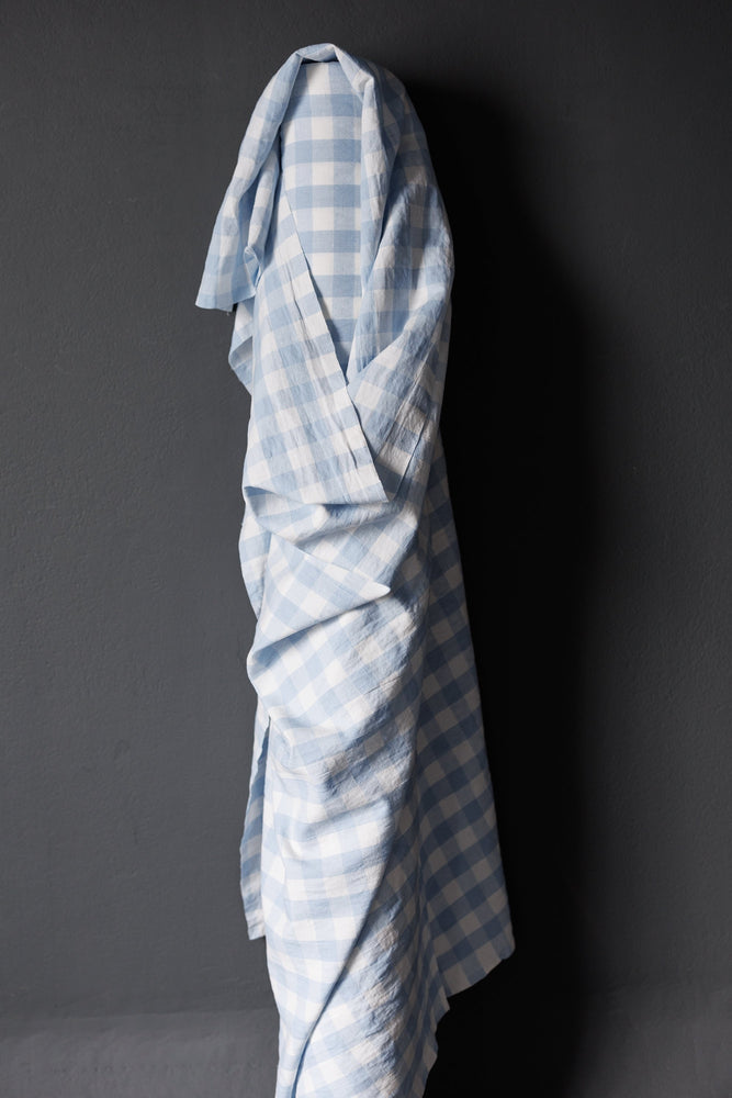 LINEN/COTTON BLEND 210gsm • Garden Party • Friday Blue $70.00/metre