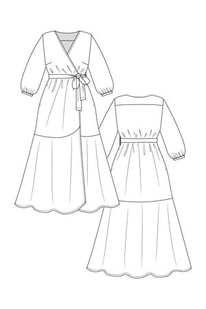 Drawings of the Hali Dress Pattern