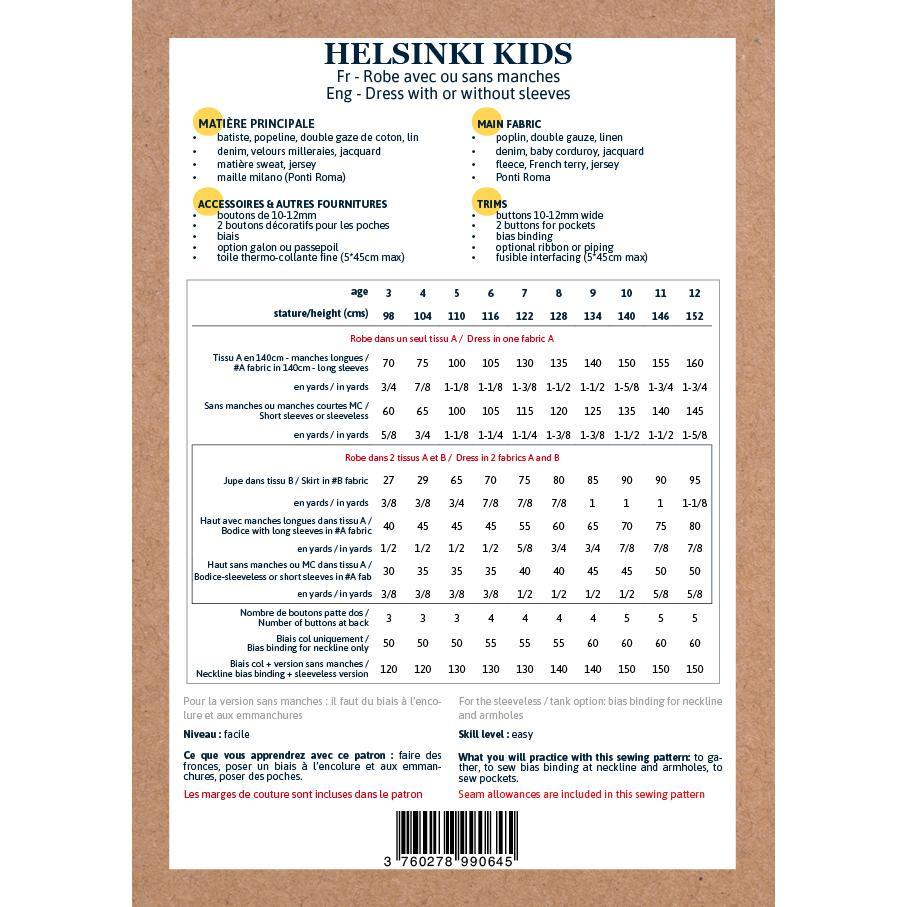 HELSINKI Dress - Kids 3Y/12Y • Pattern