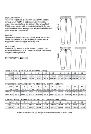 HUDSON PANT • Pattern