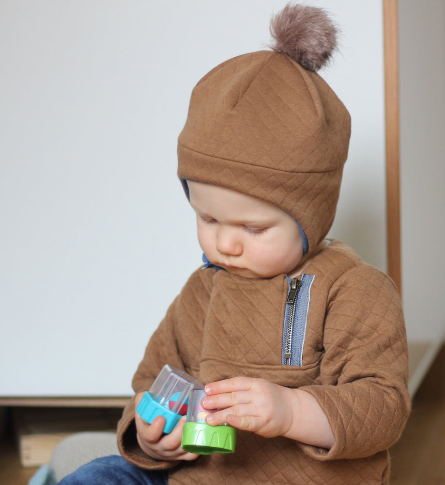 HUGO Sweatshirt & Hat Set - Baby 6M/4Y • Pattern