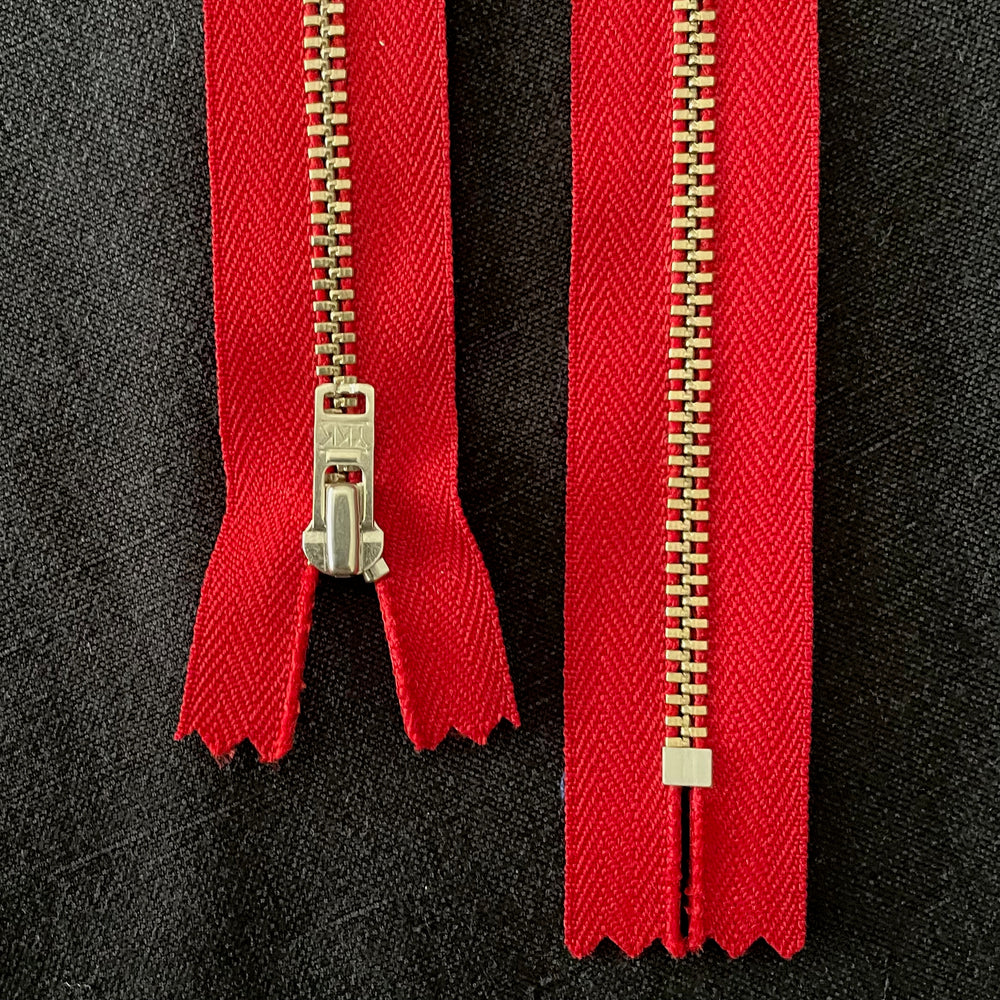 YKK® METAL ZIPPER • Assorted colours • Nickel finish