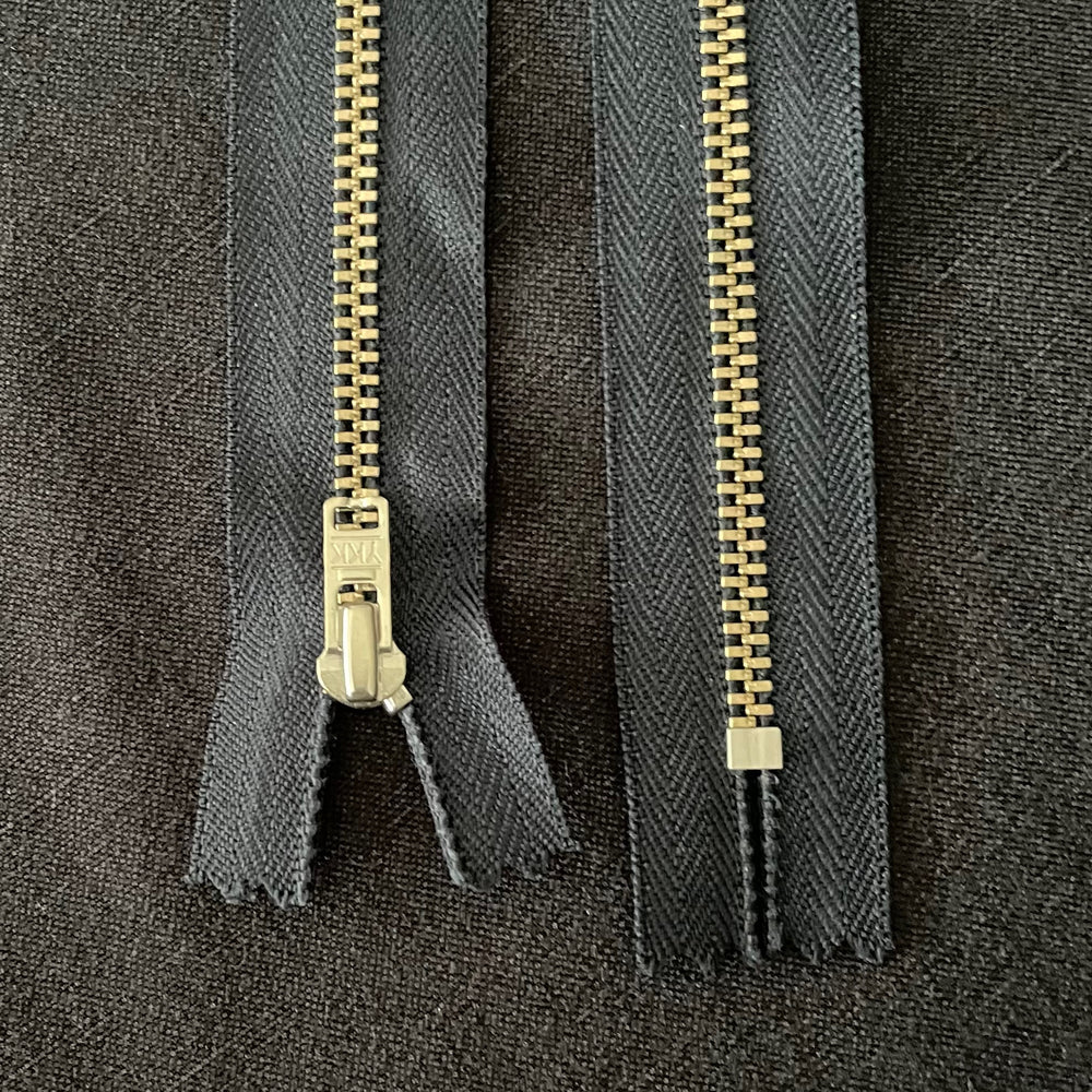 YKK® METAL ZIPPER • Assorted colours • Nickel finish