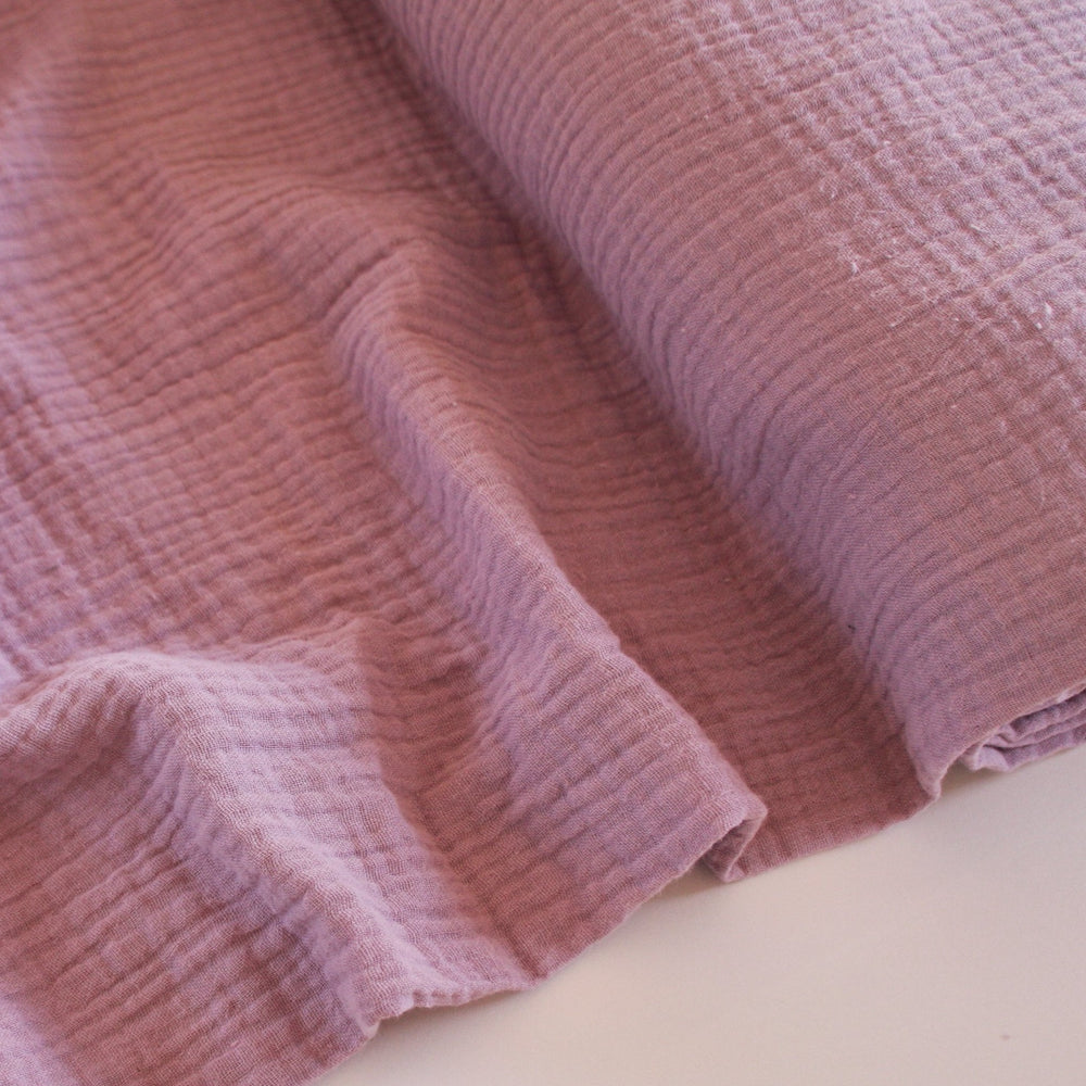 COTTON DOUBLE GAUZE •  Lilas Clair SALE $32/per metre