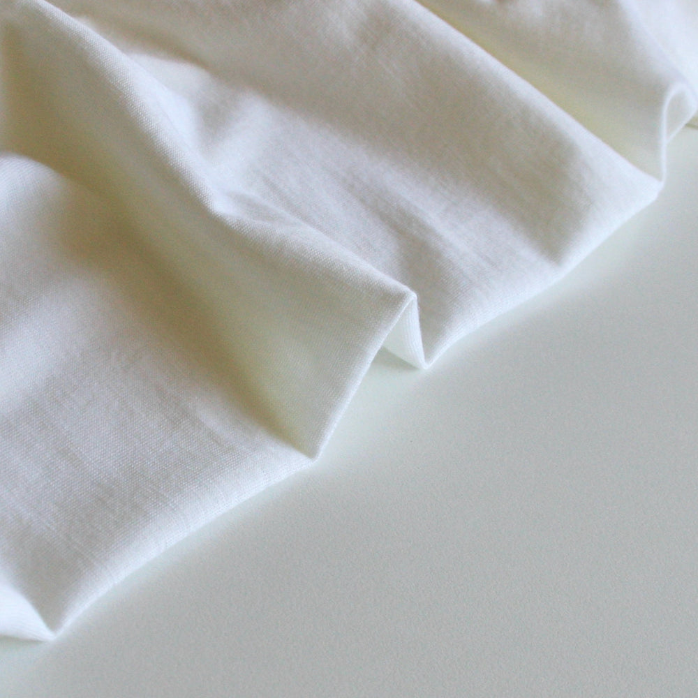 AUSTRALIAN MERINO JERSEY • 200gsm • Winter White $58.00/metre