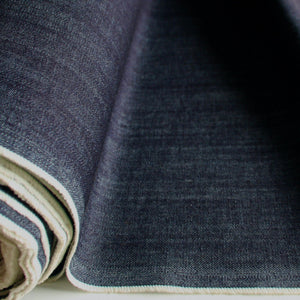 JAPANESE YARN DYED STRETCH DENIM 14.5oz • Dark Navy • $52.00/metre