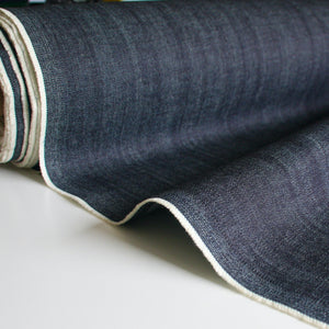 JAPANESE YARN DYED STRETCH DENIM 14.5oz • Dark Navy • $52.00/metre