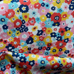 COTTON BROADCLOTH •  BLOOM GARDEN • Red SALE $22/per metre