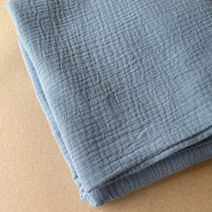 COTTON DOUBLE GAUZE •  Blue Jean $32.00/metre