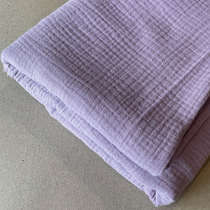 COTTON DOUBLE GAUZE •  Lilas Clair SALE $32/per metre