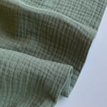 COTTON DOUBLE GAUZE •  Kaki $32.00/metre