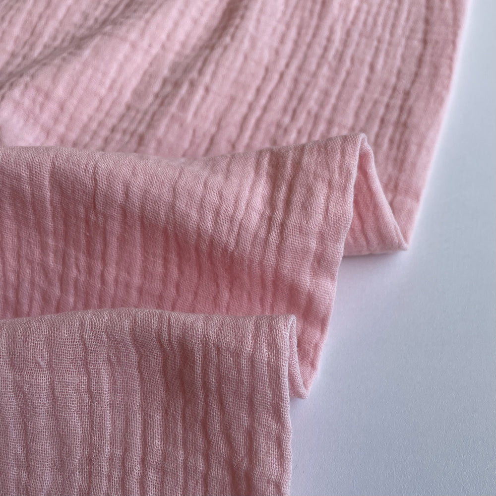 COTTON DOUBLE GAUZE • Rose Blush SALE $32/per metre