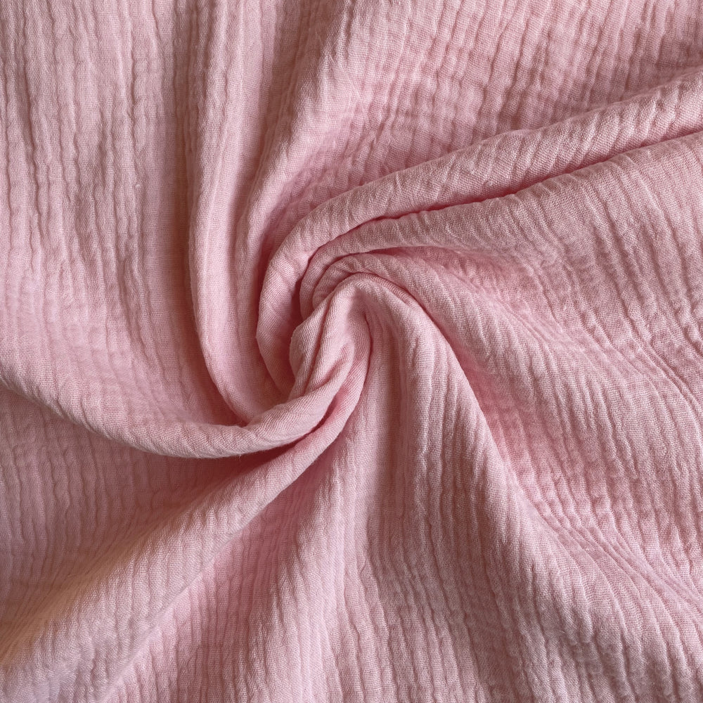 COTTON DOUBLE GAUZE • Rose Blush SALE $32/per metre
