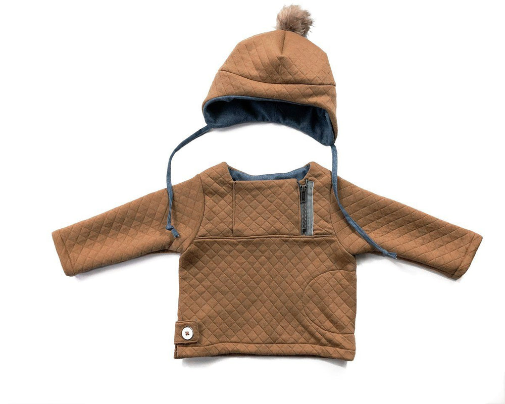 HUGO Sweatshirt & Hat Set - Baby 6M/4Y • Pattern