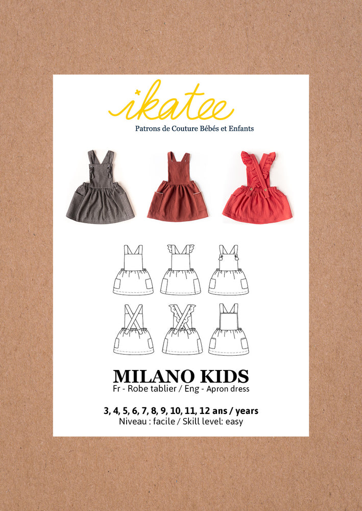MILANO Kids Apron Dress - Kids 3Y/12Y • Pattern