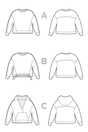 CLOSET CORE PATTERNS • MILE END SWEATSHIRT • PATTERN SCISSORS FROCK ...