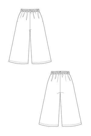 NINNI ELASTIC WAIST CULOTTES • Pattern