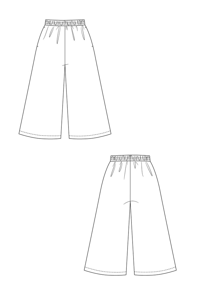 NINNI ELASTIC WAIST CULOTTES • PDF Pattern