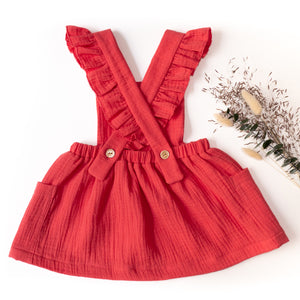 Baby girl on sale red pinafore dress