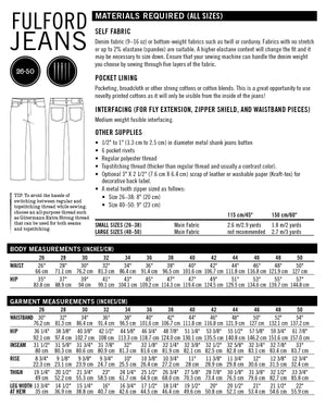 FULFORD JEANS • Pattern