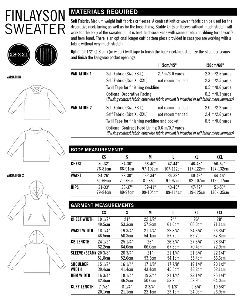 FINLAYSON SWEATER • Pattern