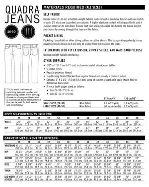 QUADRA JEANS • Pattern