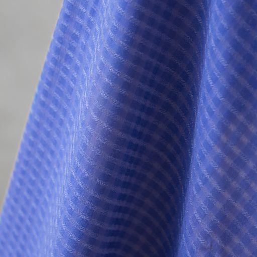 Light and sheer voile with a fine checkered texture. LAPIS