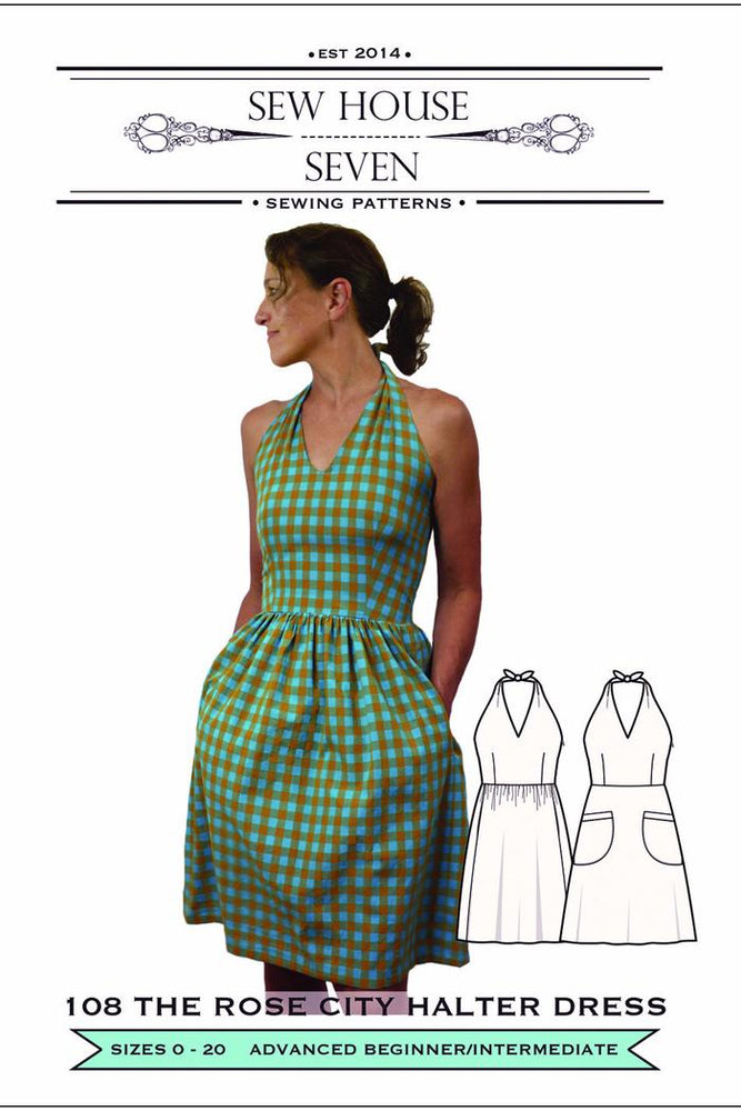ROSE CITY HALTER DRESS • Pattern • Sew House 7