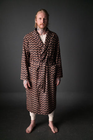 Patterned dressing gown (large) in Kingly Dark