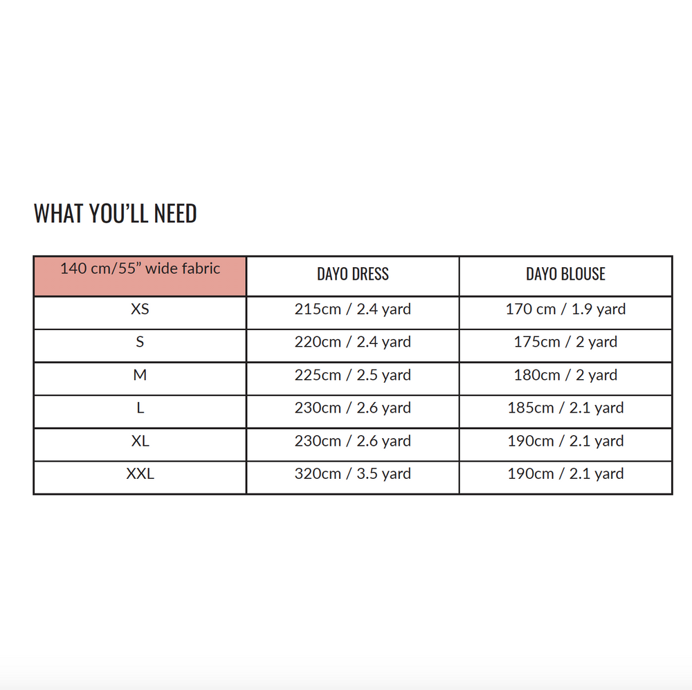 DAYO DRESS • PDF Pattern