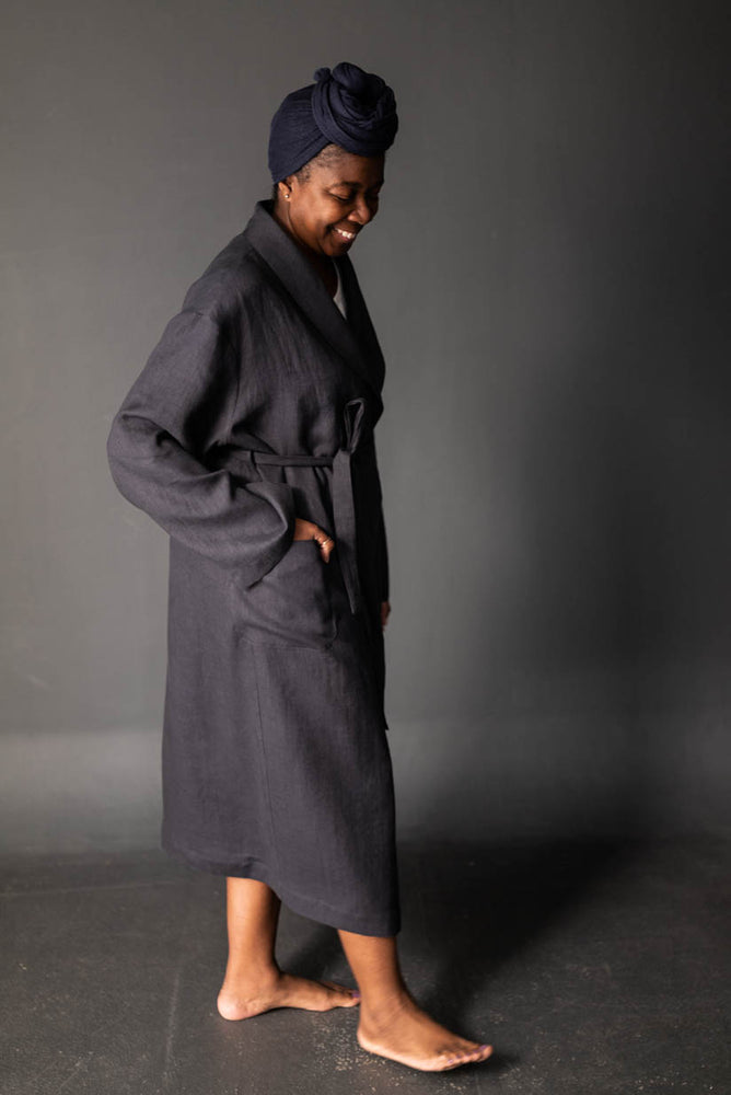 LINEN 185gsm • Scuttle Black $68.00/metre