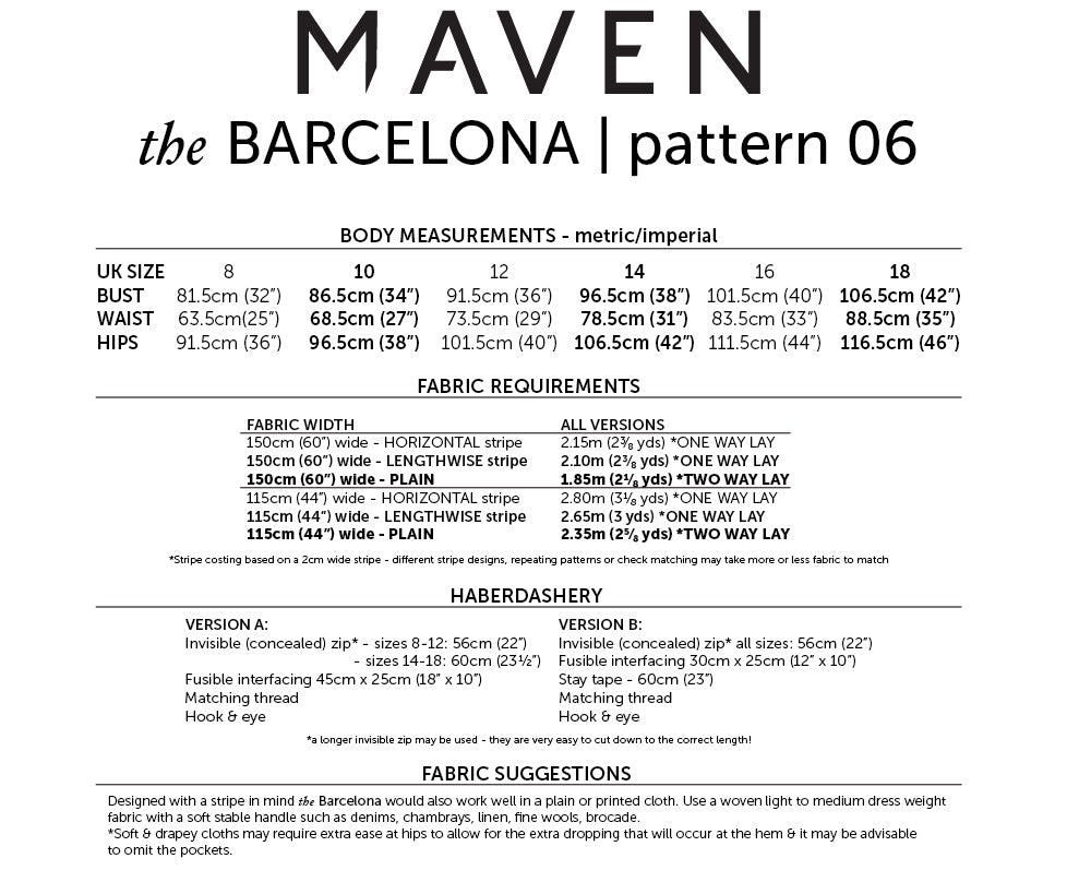 THE BARCELONA DRESS • Pattern